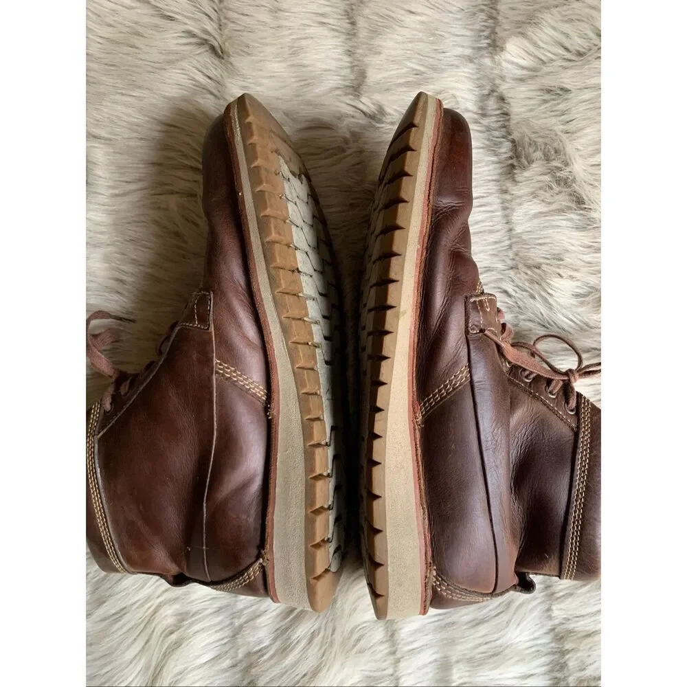 Clarks Varby Top Lace Up Ankle Boots Brown Leather Size 13M